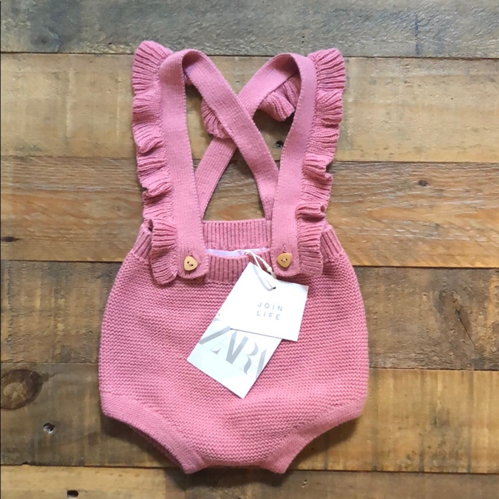 Zara pink knit suspender bloomers